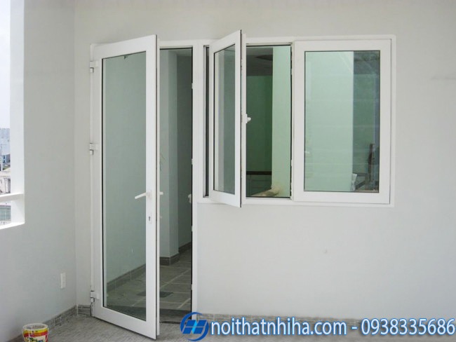 mẫu cửa đi nhôm kính 1 cánh đẹp