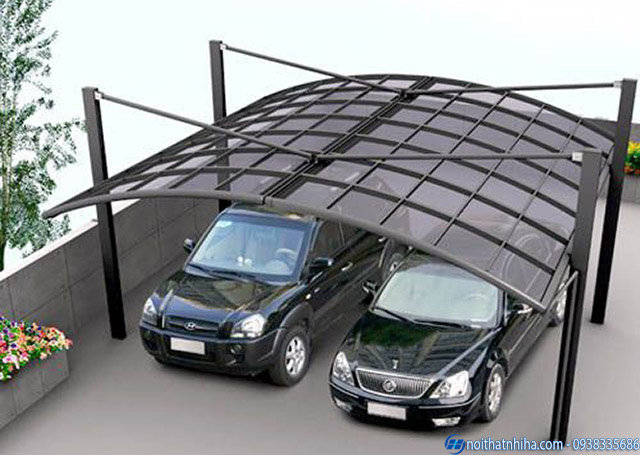 Mẫu thiết kế mái vòm nhà để xe đẹp
