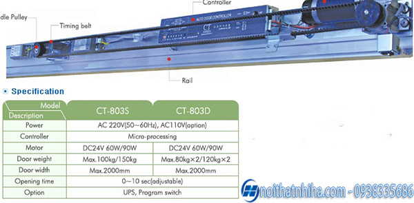 Cửa tự động Cortech model CT80SD