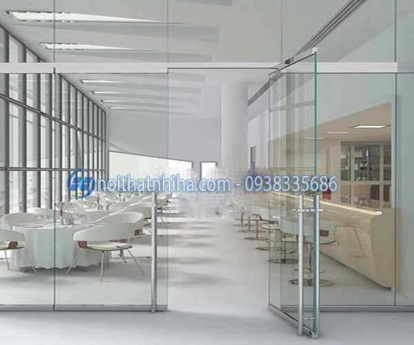 Cửa thủy lực 2 cánh khung inox 1