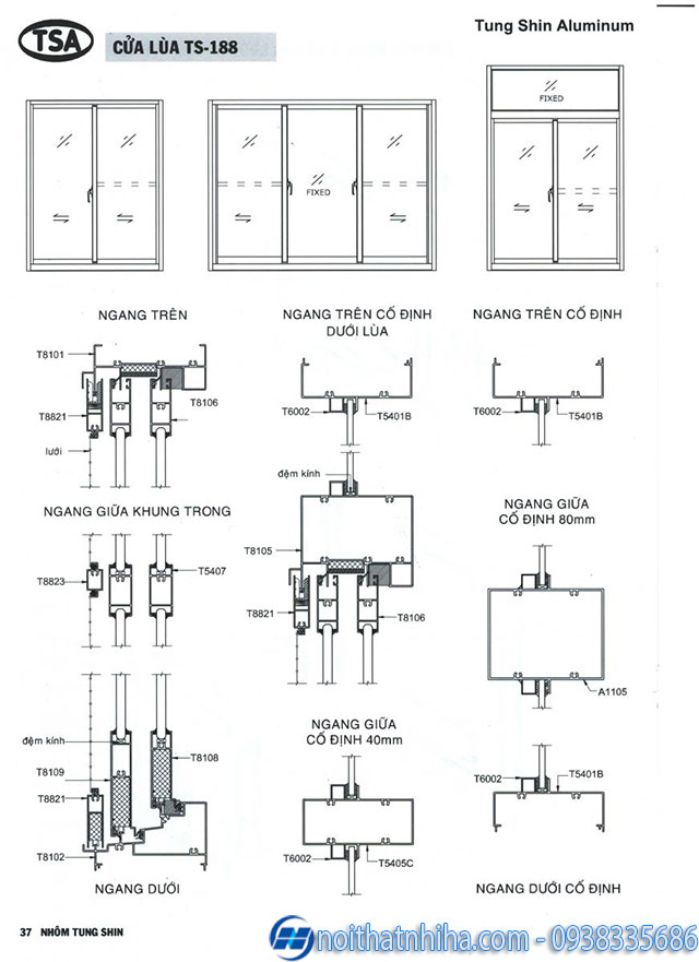 Cửa lùa TS 188