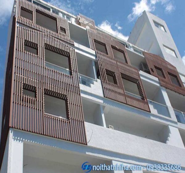Mẫu lam che nắng mặt tiền nhà phố đẹp, chắn nắng hiệu quả