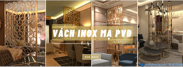 Vách ngăn inox mạ vàng