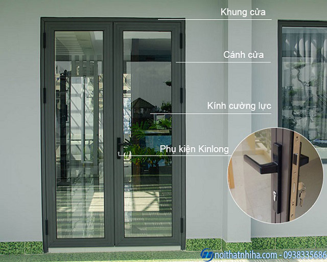 Cửa nhôm Xingfa nhập khẩu Quảng Đông sử dụng phụ kiện Kinlong chính hãng 