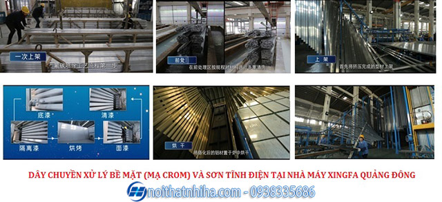 Thanh nhôm xingfa được ứng dụng công nghệ mạ cao cấp