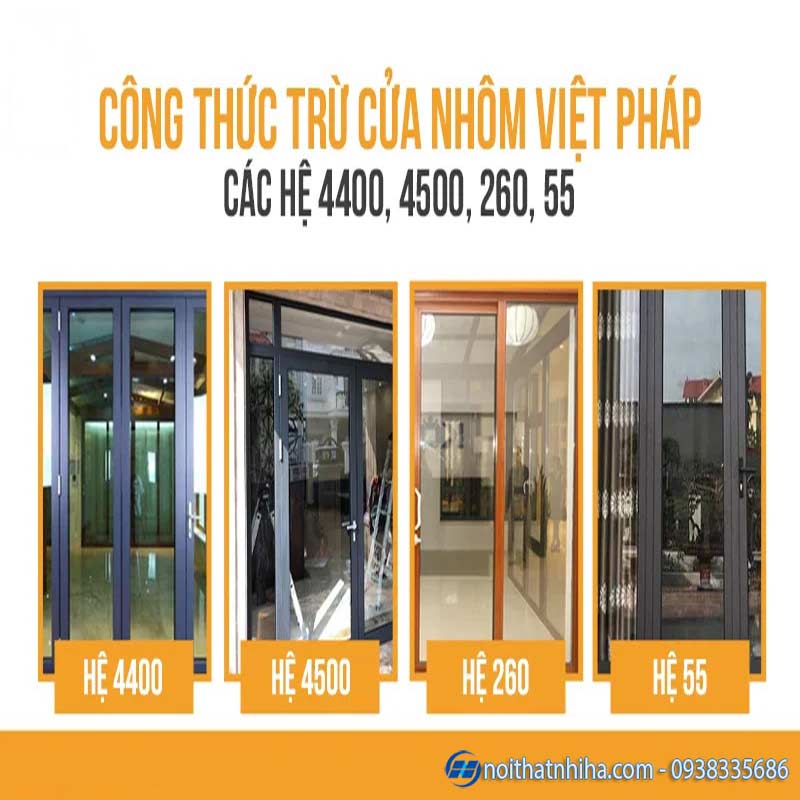 Công thức làm cửa nhôm Việt Pháp