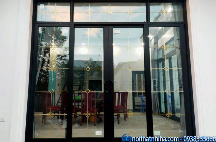 Cửa đi mở trượt 4 cánh nhôm Xingfa 6 Mẫu cửa đi mở trượt 4 cánh nhôm Xingfa nhập khẩu kính hộp cao cấp
