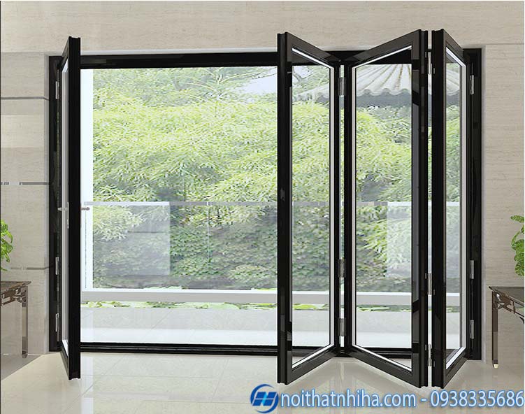 Cửa Đi Xếp Trượt 4 Cánh Nhôm Xingfa - Tối Ưu Diện Tích 3 Cửa đi mở trượt 4 cánh nhôm Xingfa giúp tối ưu hóa diện tích không gian