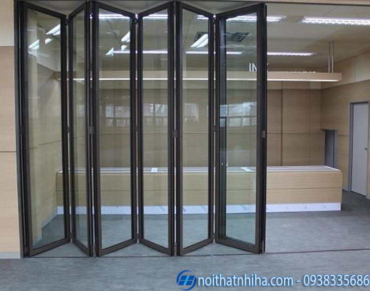 Cửa Đi Xếp Trượt 6 Cánh Nhôm Xingfa 6 Cửa đi xếp trượt 6 cánh nhôm Xingfa đóng vai trò như vách ngăn phòng
