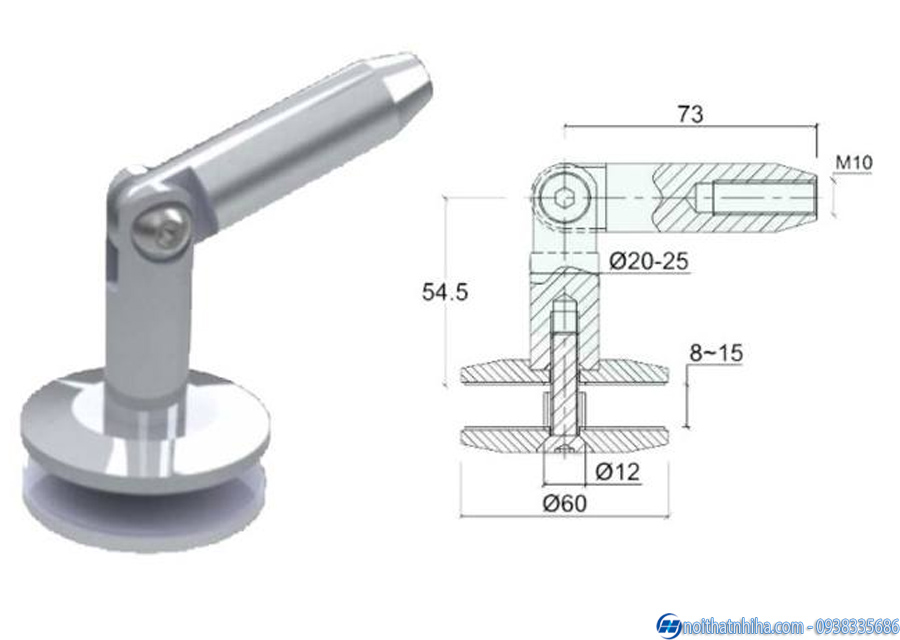 Chi tiết phụ kiện mái kính chính hãng